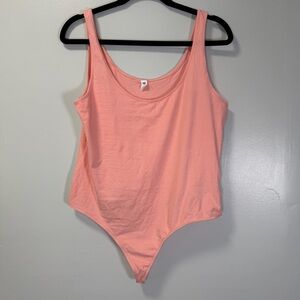 BP Coral Sleeveless Thong Scoop Neck Bodysuit Sz XL